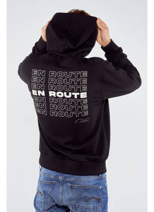 Sweat-shirt à capuche noir TOURIST LEMC homme