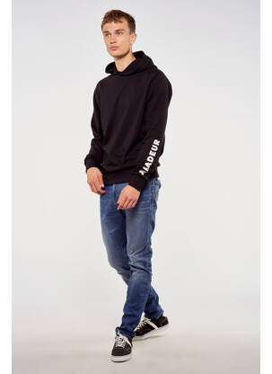 Sweat-shirt à capuche noir TOURIST LEMC homme