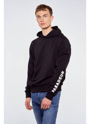 Sweat-shirt à capuche noir TOURIST LEMC homme