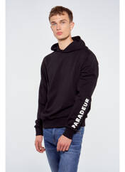 Sweat-shirt à capuche noir TOURIST LEMC pour homme seconde vue