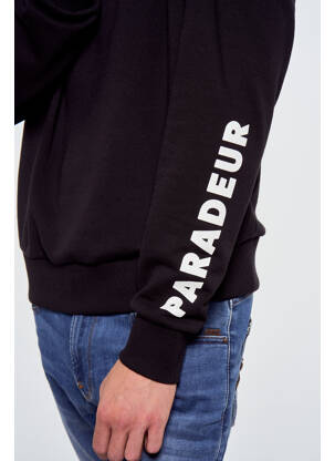 Sweat-shirt à capuche noir TOURIST LEMC homme