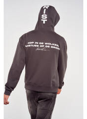 Sweat-shirt à capuche gris TOURIST LEMC pour homme seconde vue