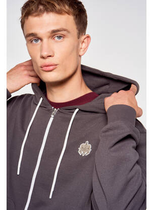 Sweat-shirt à capuche gris TOURIST LEMC homme