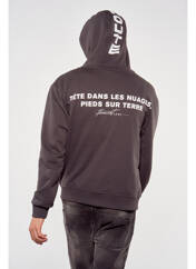 Sweat-shirt à capuche gris TOURIST LEMC pour homme seconde vue