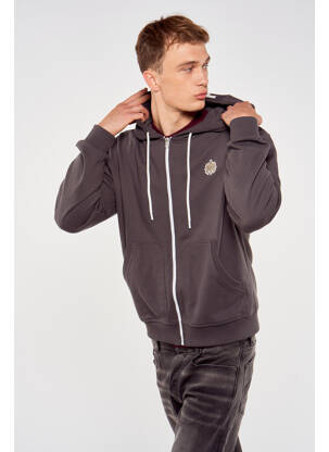 Sweat-shirt à capuche gris TOURIST LEMC homme
