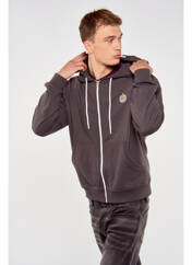 Sweat-shirt à capuche gris TOURIST LEMC pour homme seconde vue