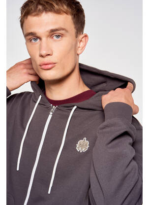 Sweat-shirt à capuche gris TOURIST LEMC homme