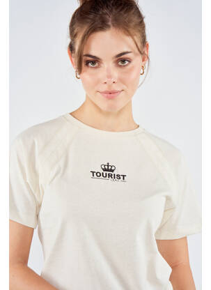 T-shirt beige TOURIST LEMC femme