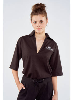 Polo marron TOURIST LEMC femme