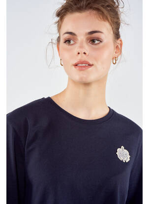 T-shirt bleu TOURIST LEMC femme