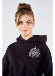 Sweat-shirt à capuche noir TOURIST LEMC pour femme seconde vue