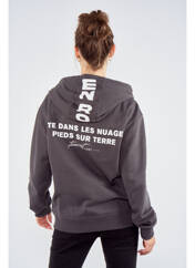 Sweat-shirt à capuche gris TOURIST LEMC pour femme seconde vue
