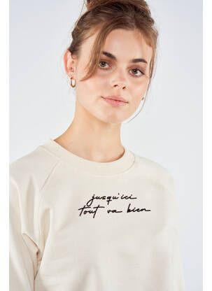 Sweat-shirt beige TOURIST LEMC femme