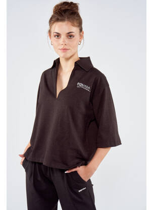 Polo marron TOURIST LEMC femme