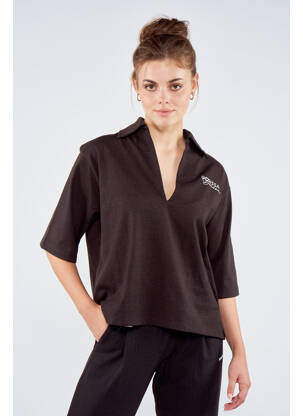 Polo marron TOURIST LEMC femme
