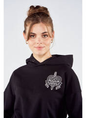 Sweat-shirt à capuche noir TOURIST LEMC pour femme seconde vue