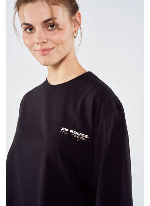 T-shirt noir TOURIST LEMC femme