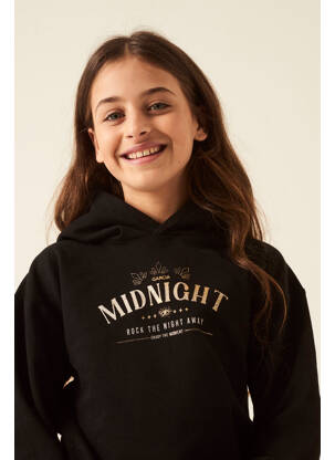 Sweat-shirt à capuche noir GARCIA fille