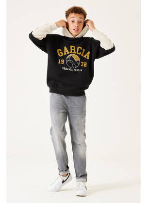 Sweat-shirt à capuche noir GARCIA pour garçon
