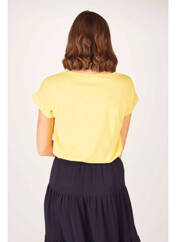 T-shirt jaune VILA pour femme seconde vue