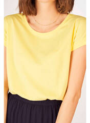 T-shirt jaune VILA pour femme seconde vue