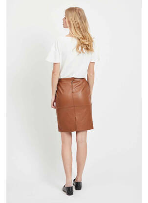 Jupe mi-longue marron VILA femme