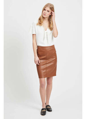 Jupe mi-longue marron VILA femme