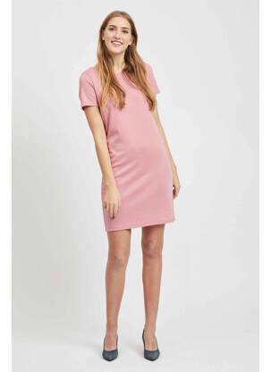 Robe courte rose VILA femme