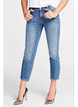 Jeans coupe droite bleu GUESS pour femme