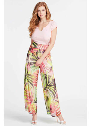 Pantalon flare jaune GUESS femme