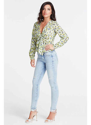 T-shirt jaune GUESS pour femme