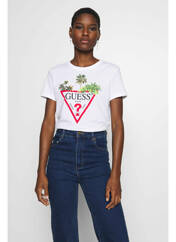 T-shirt blanc GUESS pour femme seconde vue