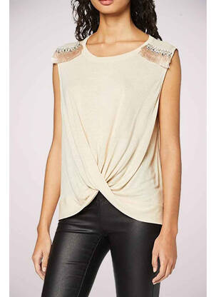 T-shirt beige GUESS pour femme