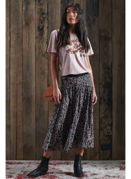 T-shirt rose SUPERDRY femme