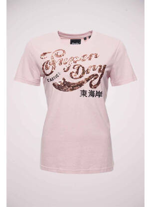 T-shirt rose SUPERDRY femme