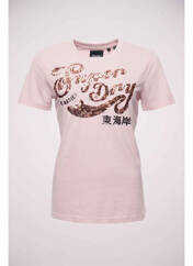 T-shirt rose SUPERDRY pour femme seconde vue