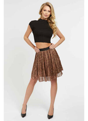 Jupe courte marron GUESS femme