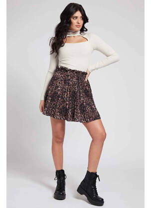 Jupe courte marron GUESS femme