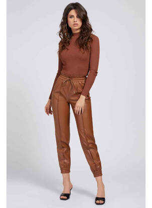 Pantalon 7/8 marron GUESS femme