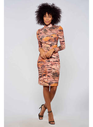 Robe courte marron GUESS pour femme