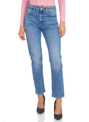 Jeans coupe droite bleu GUESS femme