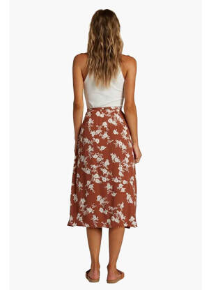 Jupe mi-longue marron BILLABONG femme