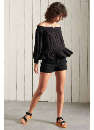 T-shirt noir SUPERDRY femme