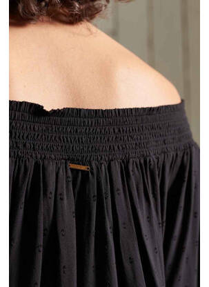 T-shirt noir SUPERDRY femme