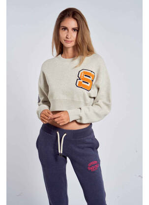 Pull gris SUPERDRY femme