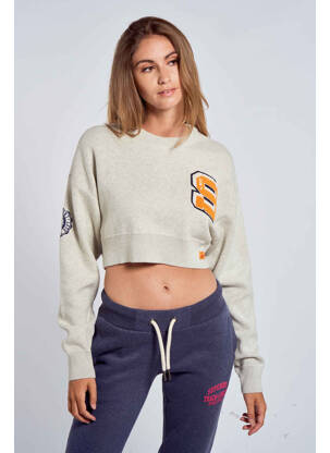 Pull gris SUPERDRY femme