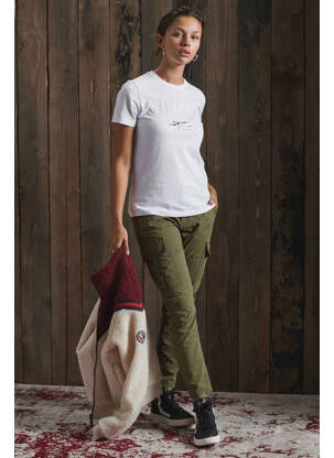 Pantalon cargo vert SUPERDRY femme