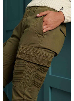 Pantalon cargo vert SUPERDRY femme