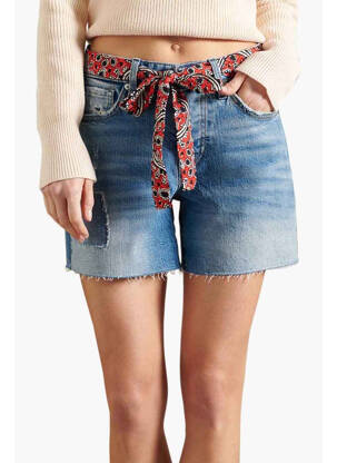 Short bleu SUPERDRY femme