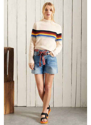 Short bleu SUPERDRY femme